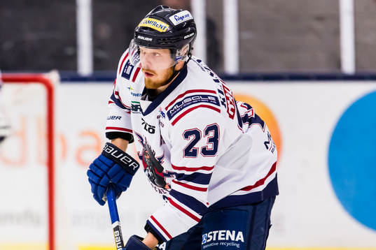 Halmstads Johan Anderssonunder ishockeymatchen i