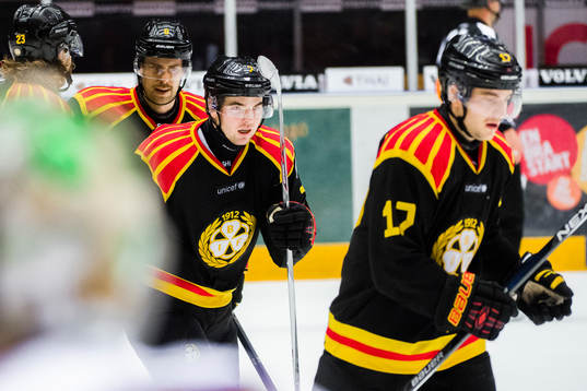 Brynäs Ponthus Westerholm och Pathrik Westerholm jublar