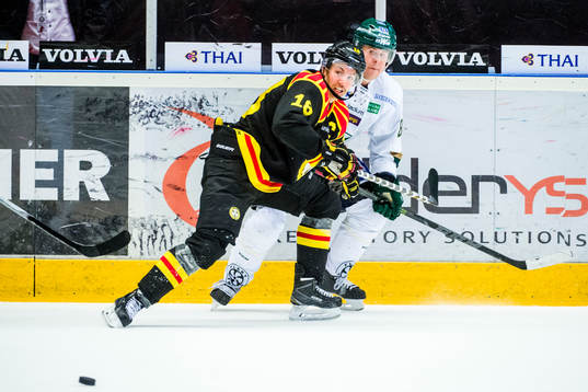 Brynäs Anton Rödin och Färjestads Mikael Johansson
