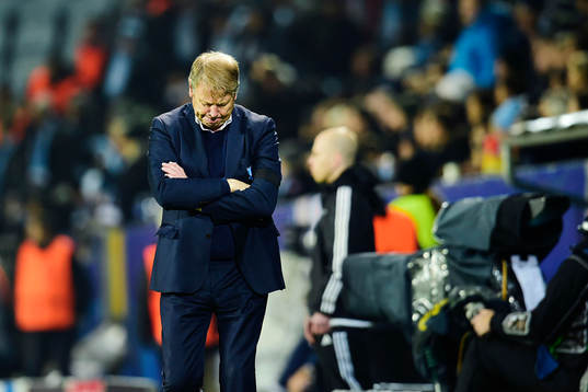 Malmö FFs tränare Åge Hareide deppar