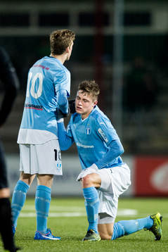Malmö FFs Teddy Bergqvist och Mattias Svanberg