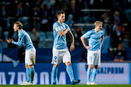 Malmö FFs Oscar Lewicki, Markus Rosenberg, Franz Brorsson