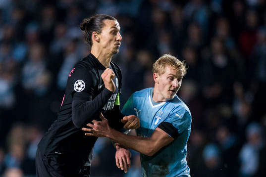 s Zlatan Ibrahimovic och Malmö FFs Franz Brorsson