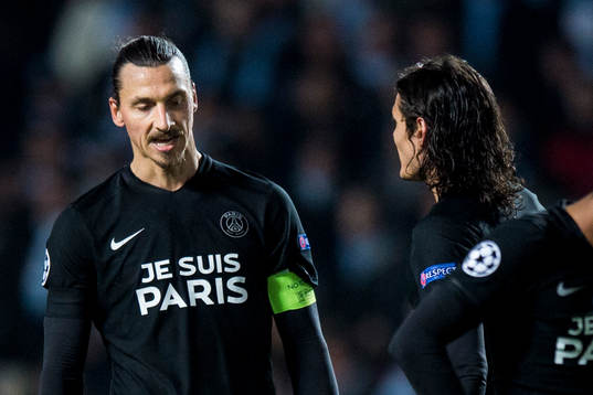 s Zlatan Ibrahimovic och Edinson Cavani