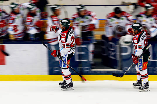 Frölundas Joel Lundqvist jublar