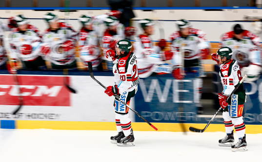 Frölundas Joel Lundqvist jublar