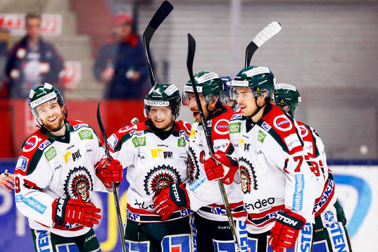 Frölundas Spencer Abbott jublar