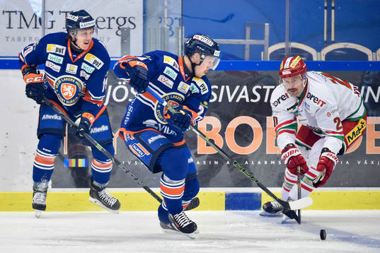 Växjös Patrik Lundh och Joakim Hillding och Modos Joel