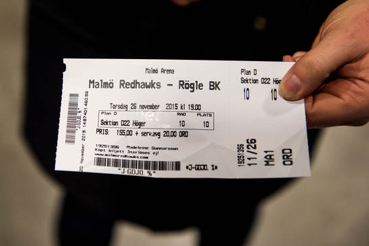 En matchbiljett
