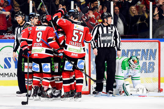 Malmö Redhawks Björn Svensson jublar