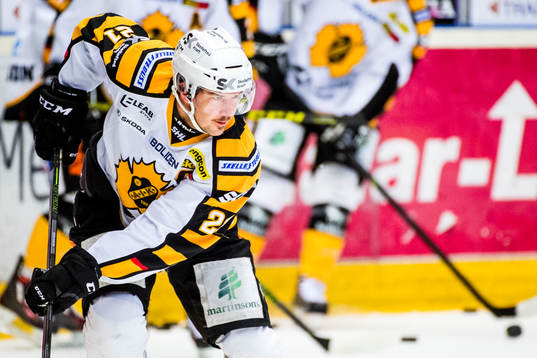 Skellefteås Jimmie Ericsson före ishockeymatchen i SHL