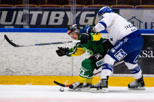 Björklövens Alex Hutchings och Leksands Robin Jacobsson