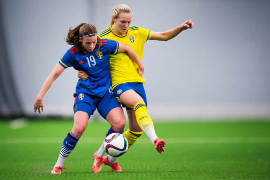 Pauline Hammarlund, blå, och Magdalena Ericsson, gul