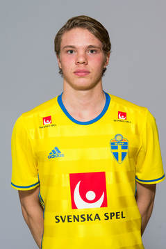 Fredrik Alm som spelar i P17/98-landslaget