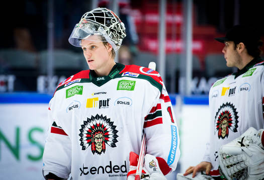 Frölundas målvakt Lars Johansson och målvakt Johan