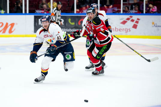 Djurgårdens Robin Press och Malmö Redhawks  Stefan Warg