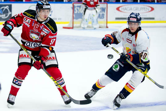 Malmö Redhawks  Johan Ivarsson och Djurgårdens Tomi