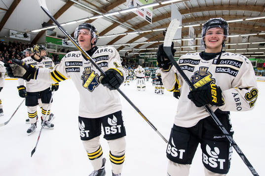 s Marcus Jonsson och Malte Strömwall jublar