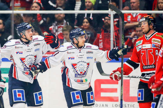 Linköpings Garret Roe jublar