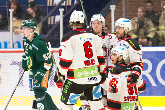 Malmö Redhawks spelare jublar
