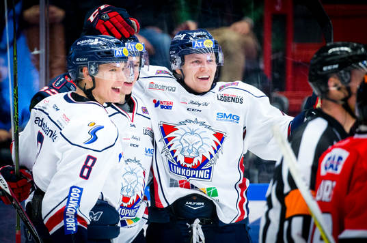 Linköpings Jacob Lilja gör 3-4 på övertid och jublar