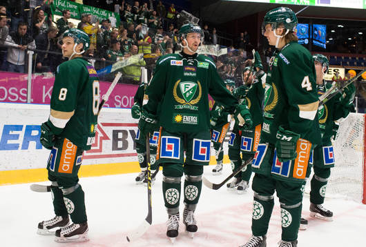 Färjestads Rickard Wallin, Johan Olofsson  och Alexander
