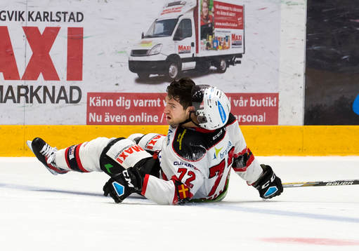 Malmö Redhawks  T.J. Galiardi  tappar hjälmen