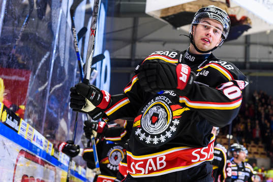 Luleås Victor Ekarv och övriga Luleåspelare tackar