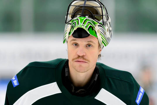 Färjestads målvakt Justin Pogge