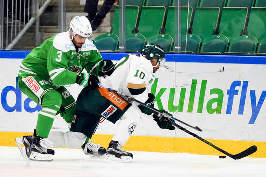 Rögles Almen Bibic och Färjestads Robbie Earl