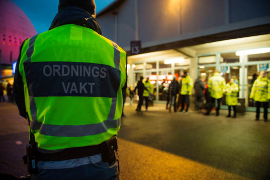 Ordningsvakt på plats