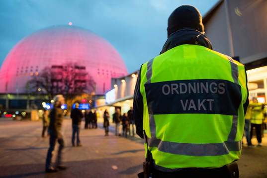 Ordningsvakt på plats