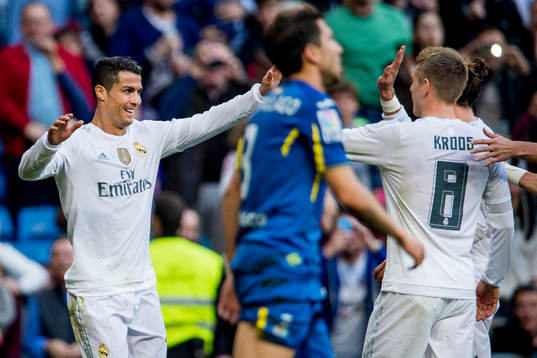 Real Madrids Cristiano Ronaldo jublar