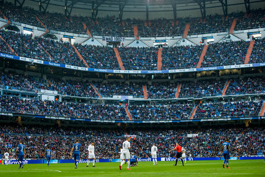 Interiör över Santiago Bernabeu
