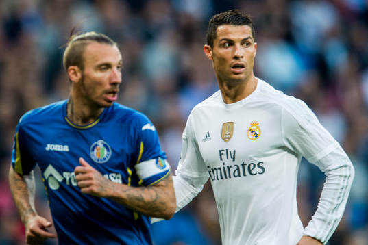Getafes Alexis och Real Madrids Cristiano Ronaldo