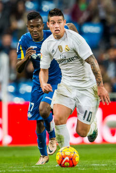 Real Madrids James Rodríguez jagas av Getafes Bernard