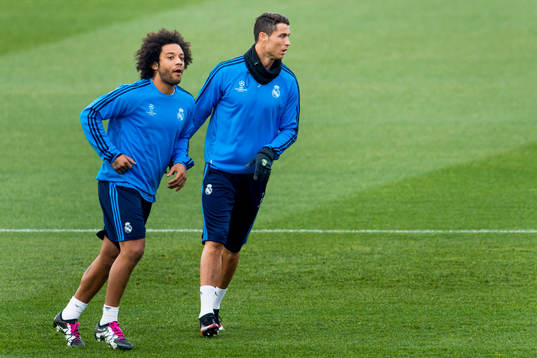 Real Madrids Marcelo och Cristiano Ronaldo