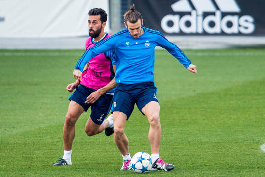 Real Madrids Gareth Bale och Alvaro Arbeloa