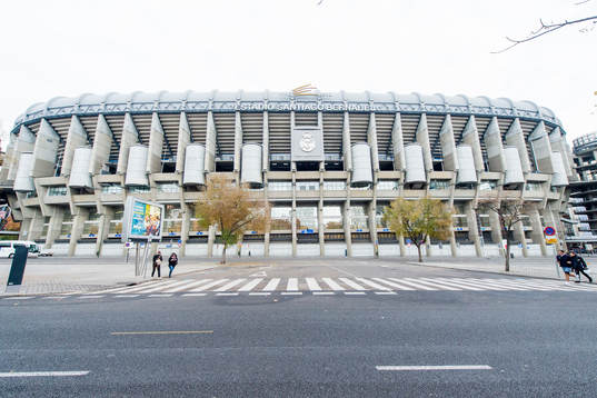 Exteriör över Estadio Santiago Bernabeu