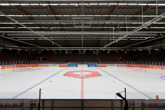 Frölundaborg interiört innan ishockeymatchen i CHL mellan