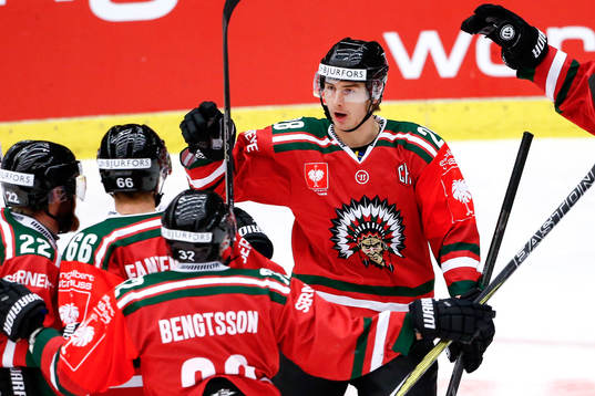 Frölundas Johan Sundström jublar