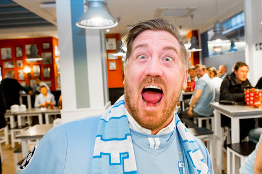 En glad Malmösupporter