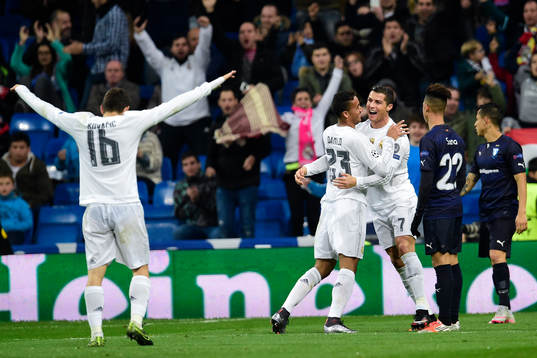 Real Madrids Cristiano Ronaldo jublar