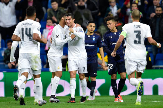 Real Madrids Cristiano Ronaldo jublar