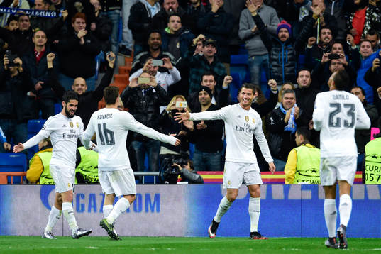 Real Madrids Cristiano Ronaldo jublar