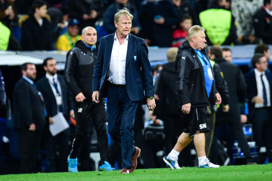 Malmö FFs tränare Åge Hareide deppar