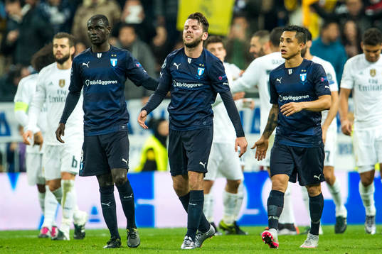 Malmö FFs Enoch Kofi Adu, Erdal Rakip och Victor Yoshimar