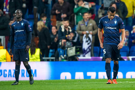 Malmö FFs Enoch Kofi Adu och Luis Felipe Carvalho da Silva