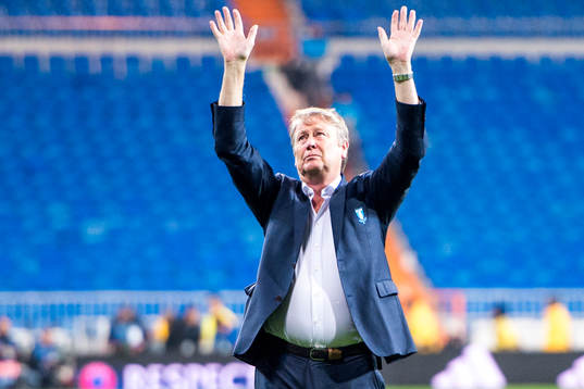 Malmö FFs tränare Åge Hareide tackar