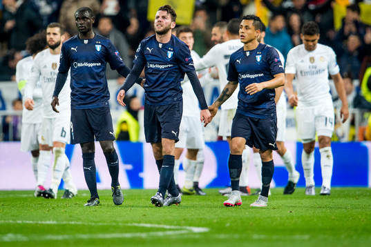 Malmö FFs Enoch Kofi Adu, Erdal Rakip och Victor Yoshimar